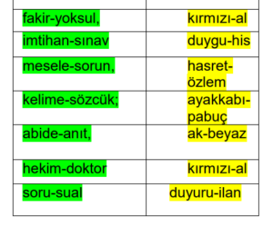 Zıt Anlam ve Eş Anlamlı Kelime Çalışmaları 41