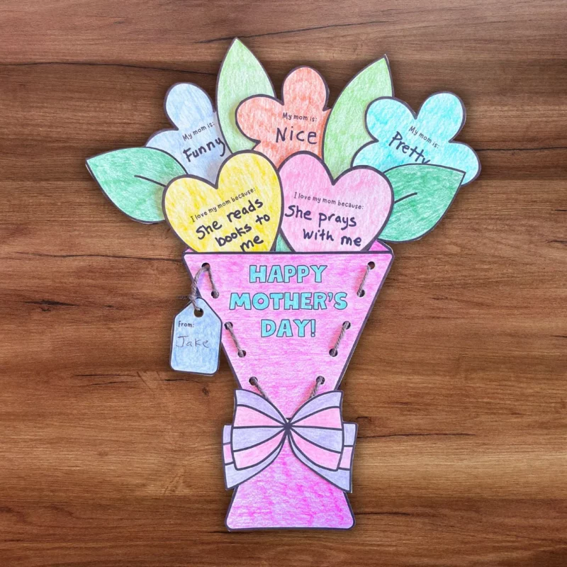 Anneler Günü Hediyesi El Yapımı Okul Öncesi 57