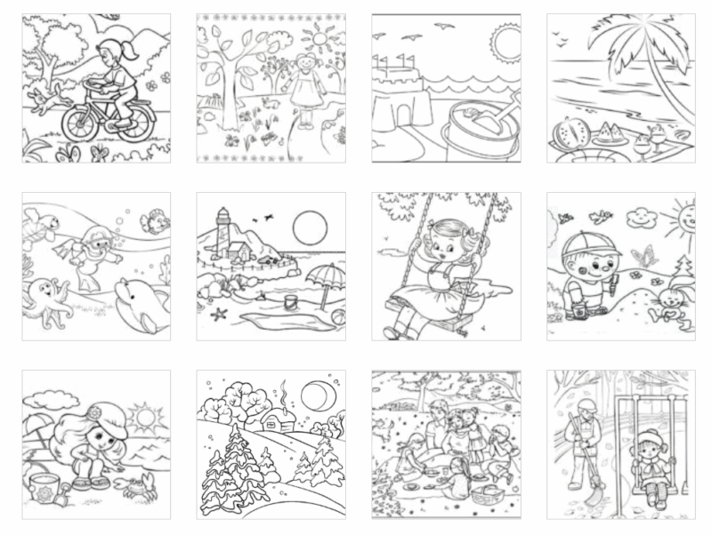 Okul Öncesi Mevsimler Boyama 69