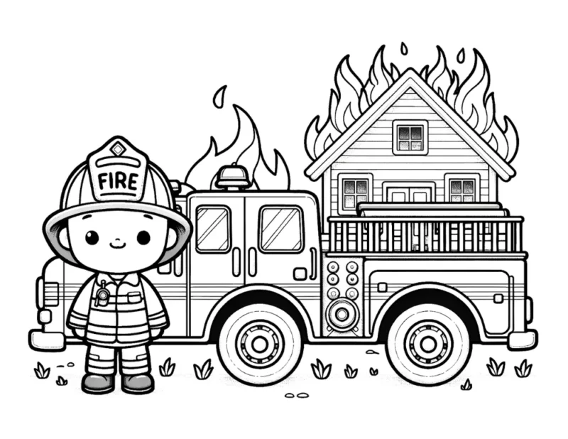 Yangın Haftası Boyama Sayfaları 22