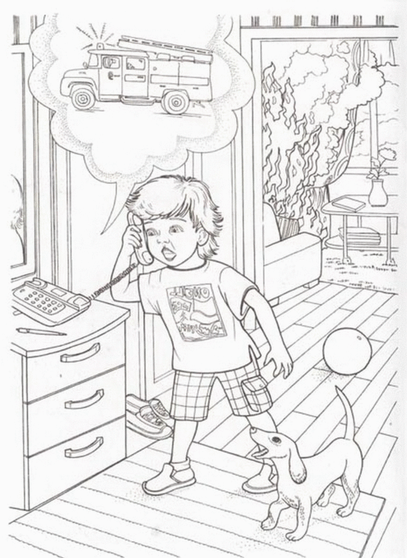 Yangın Haftası Boyama Sayfaları 48