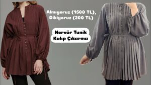 Önü Pileli Elbise Nasıl Dikilir? 1