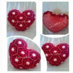 Afrika Menekşesi Kalp Yastık Yapılışı 17