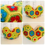 Afrika Menekşesi Kalp Yastık Yapılışı 20