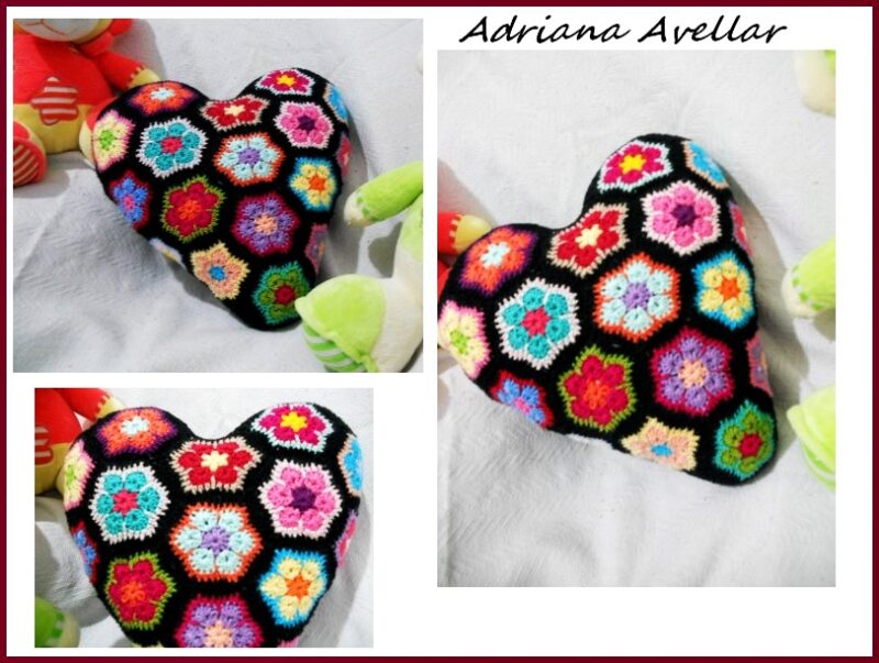 Afrika Menekşesi Kalp Yastık Yapılışı 3