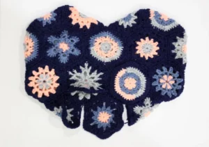 Afrika Menekşesi Kalp Yastık Yapılışı 8