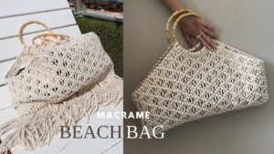 Kendin Yap Makrome Plaj Çantası