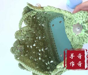 Rafya İpten Çiçek Çanta Yapılışı 4