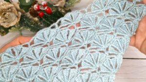 Alize İple Deniz Kabuğu Şal Yapılışı