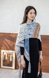 Asimetrik Örgü Şal Yapılışı 4