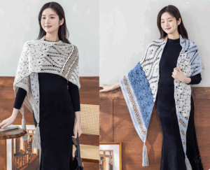 Asimetrik Örgü Şal Yapılışı