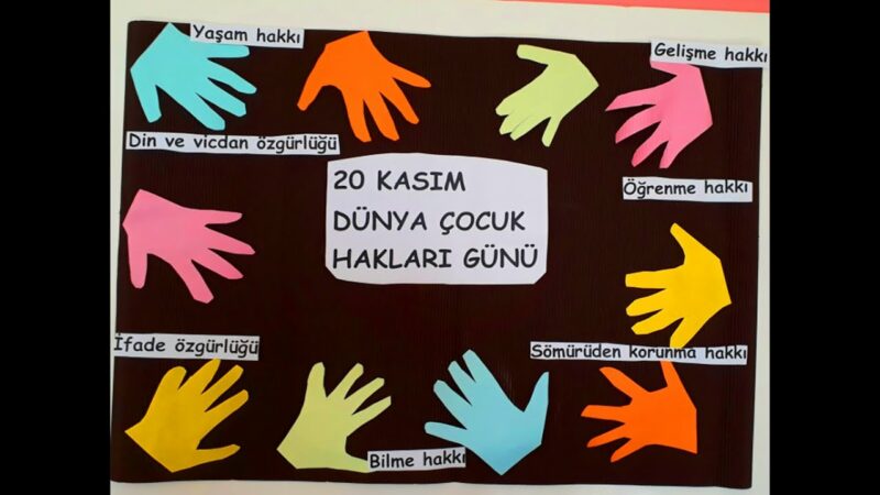 Dünya Çocuk Hakları Günü Okul Öncesi Sanat Etkinlikleri 54