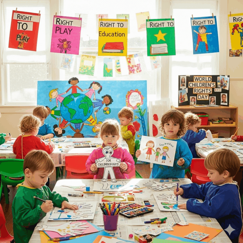 Dünya Çocuk Hakları Günü Okul Öncesi Sanat Etkinlikleri 55