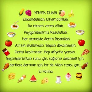 Okul Öncesi Yemek Duası