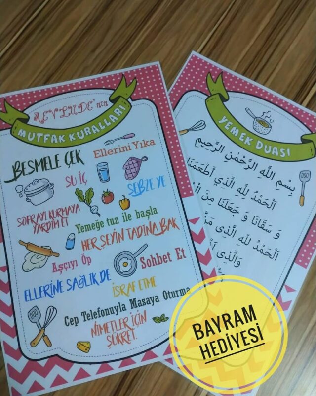 Okul Öncesi Yemek Duası 3