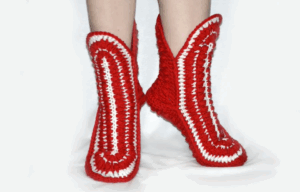 3 Parçadan Örgü Bot Yapılışı