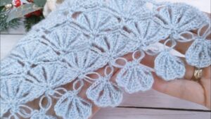 Alize İple Deniz Kabuğu Şal Yapılışı 1