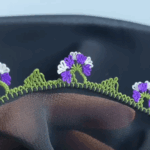 Siyah Yazmaya İğne Oyası Yapılışı 1