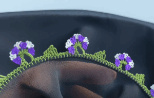 Siyah Yazmaya İğne Oyası Yapılışı