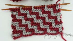 Örgüde Geometrik Şıklık : İki Renkli Zikzak Desen 1