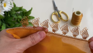 Tek Renk Sıralı İğne Oyası Yapılışı