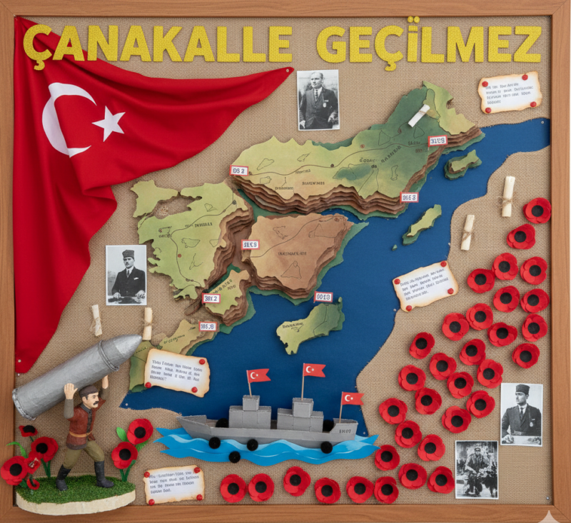 18 Mart Çanakkale Zaferi Pano Örnekleri 36