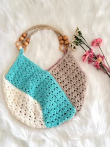 4 Parçadan Kolay Tığ İşi Çanta 5