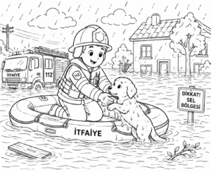 İtfaiye Haftası Boyama Sayfaları - Resim 14
