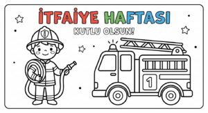 İtfaiye Haftası Boyama Sayfaları - Resim 21