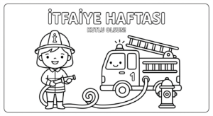 İtfaiye Haftası Boyama Sayfaları - Resim 22