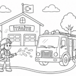 İtfaiye Haftası Boyama Sayfaları 2
