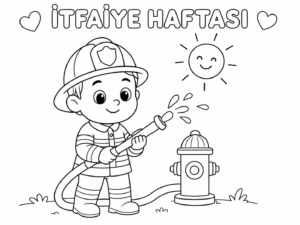 İtfaiye Haftası Boyama Sayfaları - Resim 1