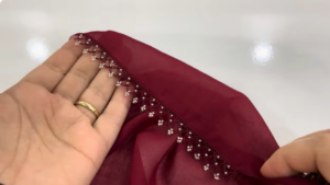 Küçük Yazma Boncuklu İğne Oyası 2