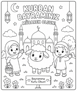 Kurban Bayramı Boyama Sayfaları - Resim 44
