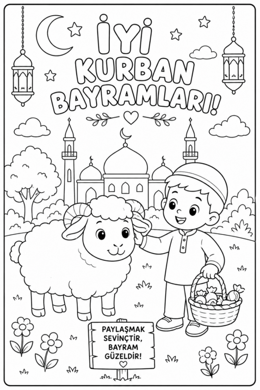 Kurban Bayramı Boyama Sayfaları 1