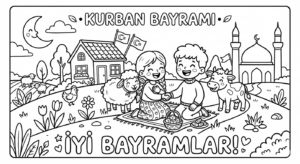 Kurban Bayramı Boyama Sayfaları - Resim 38
