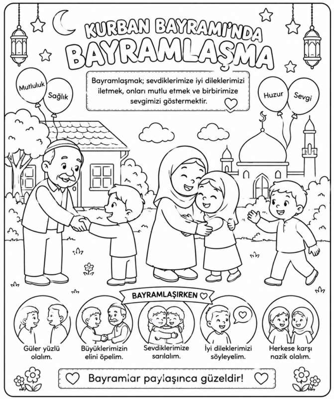 Kurban Bayramı Boyama Sayfaları 6
