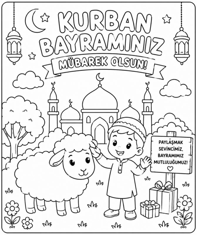 Kurban Bayramı Boyama Sayfaları 8