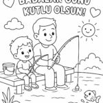 Babalar Günü Boyama Sayfaları 3