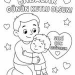 Babalar Günü Boyama Sayfaları 4