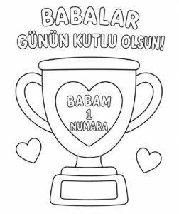 Babalar Günü Boyama Sayfaları - Resim 7