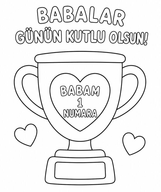 Babalar Günü Boyama Sayfaları 6