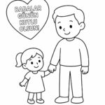 Babalar Günü Boyama Sayfaları 7