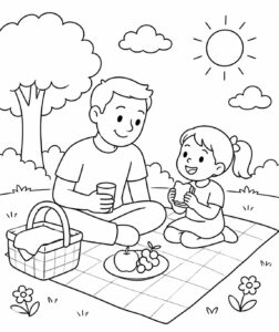 Babalar Günü Boyama Sayfaları - Resim 9