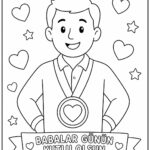 Babalar Günü Boyama Sayfaları 16