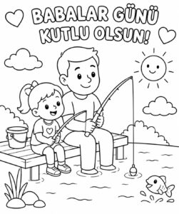 Babalar Günü Boyama Sayfaları - Resim 22