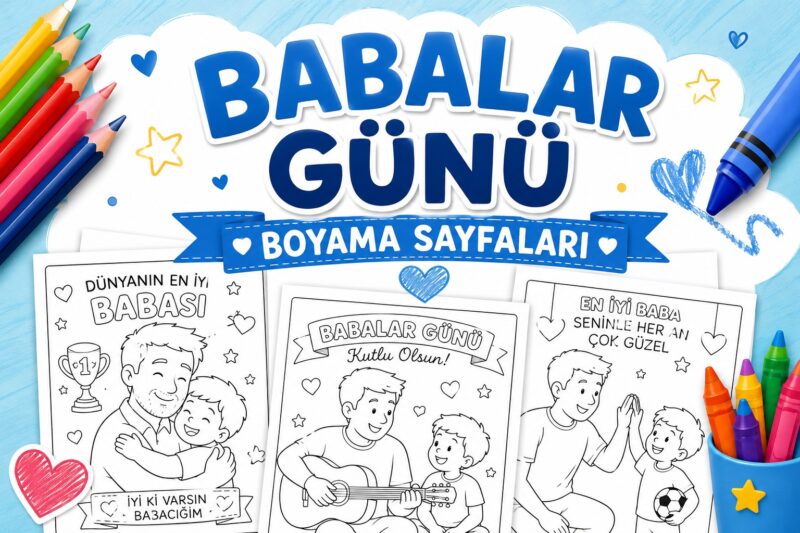 Babalar Günü Boyama Sayfaları 5