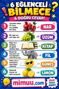 Çocuklar İçin Bilmeceler 1