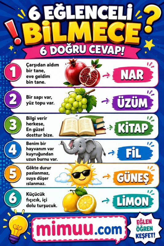 Çocuklar İçin Bilmeceler 1