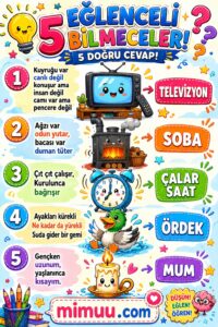Çocuklar İçin Bilmeceler 6